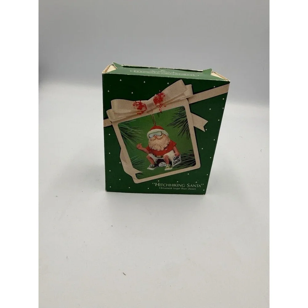1983 Vintage Hallmark Keepsake Christmas Ornament  Hitchhiking Santa Goin' South